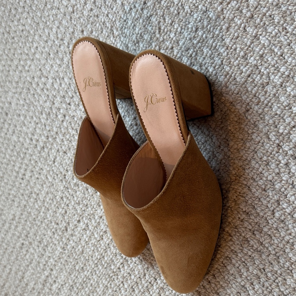 J. Crew Women's Brown Suede Mules
